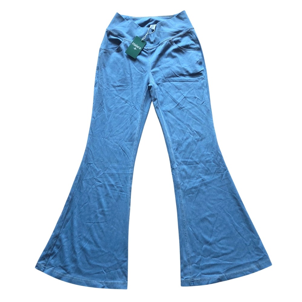 Halara Flex High Waisted Crossover Pocket Washed Casual Jeans Medium